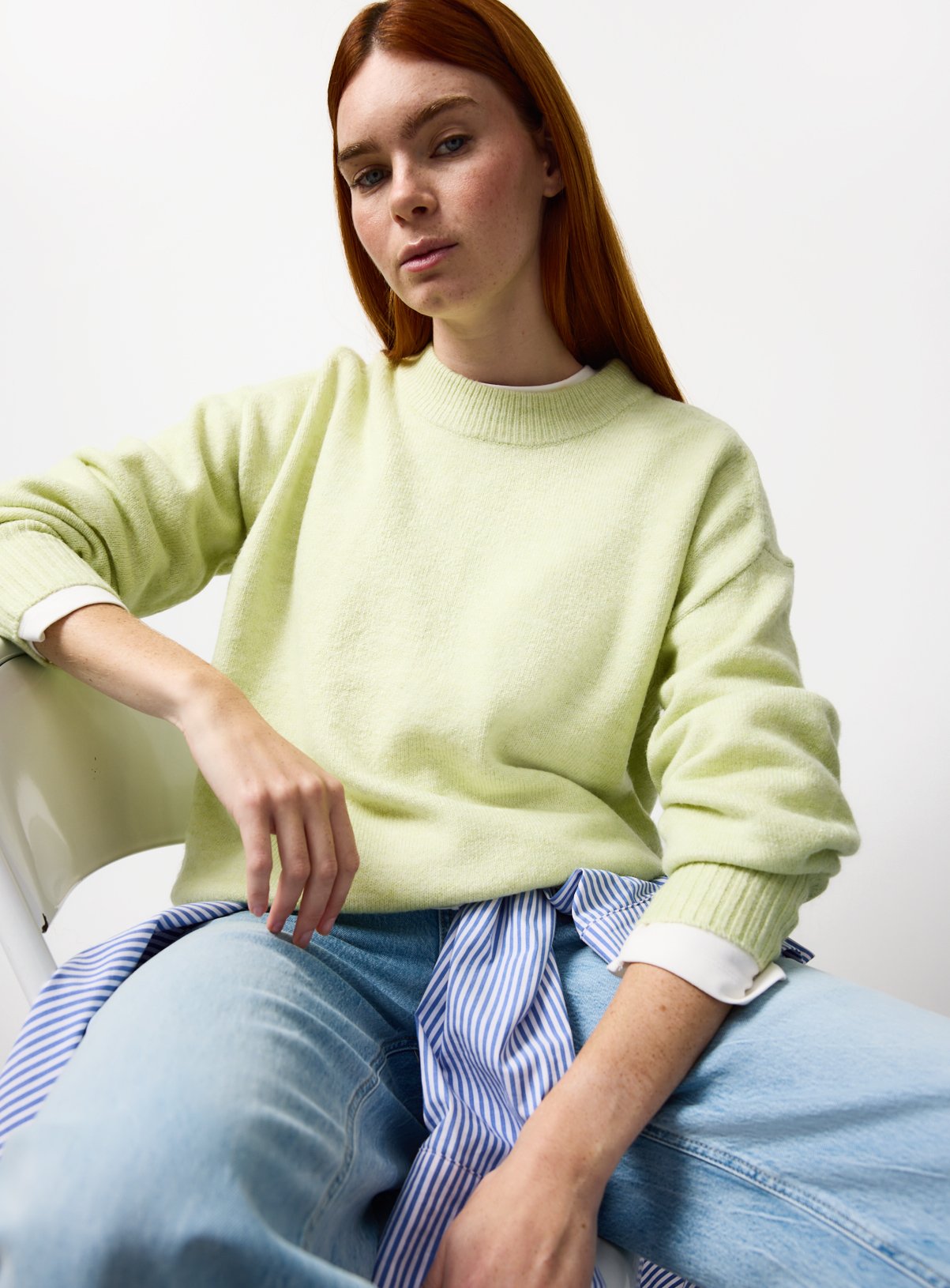 The Soft Pale Green Knitted Jumper 22 - Image 1 thumbnail